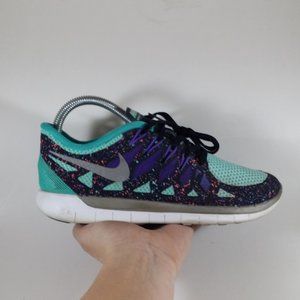 Nike 5.0 Free Aqua Confetti Splatter Sneakers Shoe